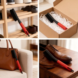 Brosse de nettoyage multifonctionnelle à long manche, brosse à chaussures réutilisable, brosse à récurer pour le nettoyage domestique, brosse à chaussures ergonomique - Product Image 1