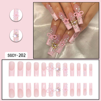 Vente en gros de faux ongles personnalisables à la mode, magnifiques, de haute qualité, pour femmes, ongles artificiels, produit très vendu