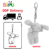 Porte-clés en peluche abeille de dessin animé personnalisé, pendentif animal en coton PP OEM et ornement de poupée, décoration et cadeau de festival