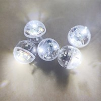 Boule lumineuse LED blanche clignotante de 2,1 cm avec activation par tapotement, kit de bricolage, clignotement rapide