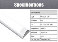 Barre lumineuse LED linéaire de haute qualité CE ROHS PSE 160LM/W 2 pieds 4 pieds 5 pieds 60W 90RA, lampe de purification LED avec profilé en aluminium