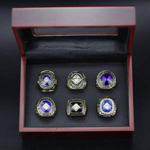 Juego de 6 piezas de anillos de campeonato de los Dodgers Anillo de béisbol - Product Image 3