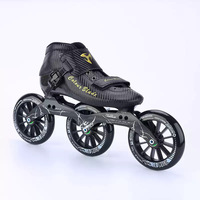 Patins à roues alignées en carbone OEM, bottes de course à trois ou quatre roues, chaussures de roller professionnelles légères pour adultes, compétition