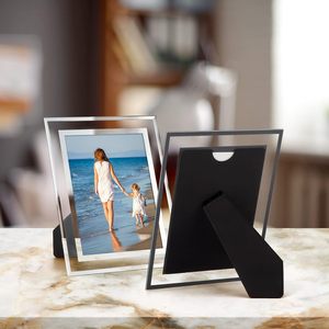 Wholesale Photo <b>Frame</b> Glass Creative <b>4x6</b> 5x7 8x10 Glass <b>Picture</b> <b>Frame</b> Transparent Glass Photo <b>Frame</b> Home Decorative Accessory - Product Image 3