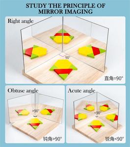 Montessori Educational Wooden Math Mirror-image Building Blocks Geometric Game Puzzle Stacking Toys for Kids CE CPC - Product Image 4