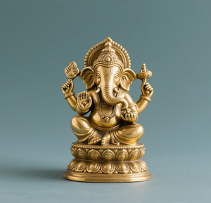 <span class=keywords><strong>Brass</strong></span> Ganesha tượng, Hindu Elephant-headed deity điêu khắc, trang trí Tôn Giáo - Product Image 2