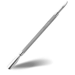 Pousse-cuticules réutilisable en acier inoxydable double extrémité pour nettoyer les ongles, enlever le vernis gel et couper les peaux mortes - Product Image 1