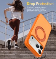 Coque de téléphone magnétique PC effet seconde peau avec protection 360° en gros °   Support rotatif pour iPhone 18 Pro 17 Pro, coque de protection antichoc