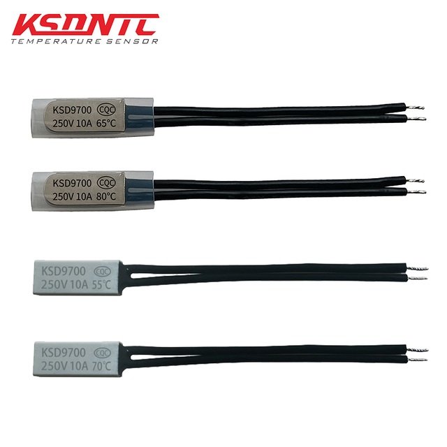 High Current 10A Metal/Plastic/Ceramics TB05 KSD9700 Temperature Switch Thermal Protector for Fan Heaters Thermostat