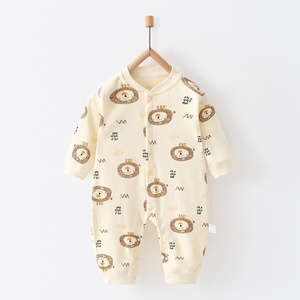 Combinaison Bébé Nouveau-né Printemps Automne en Coton, Barboteuse à Boutons Pression Manches Longues, Respirante et Sans Coutures - Product Image 5