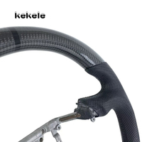 Volante de Fibra de Carbono para Ford Mustang con Elegante Franja Superior de Carreras, Compatible con Mustang F150 1994-2003 2004, Personalizable