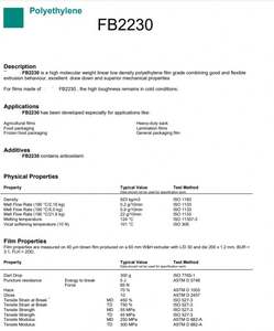 LLDPE FB2230 Film de Résine Grade Granules Haute Résistance Sac Plastique Matière Première LLDPE Granules Vierge pour Film Rétractable/Film - Product Image 6