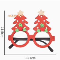 Lunettes de Noël vertes style pentagramme pour décorations de Noël, fournitures de fête pour enfants, articles de Noël, montures