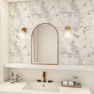 北欧燕子壁纸外观瓷砖块状风格浴室奶油色300600瓷砖卫生间墙砖