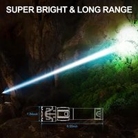 Lampe torche tactique rechargeable USB-C, LED super lumineuse haute luminosité, étanche, portable, pour le camping, 5 modes, zoom