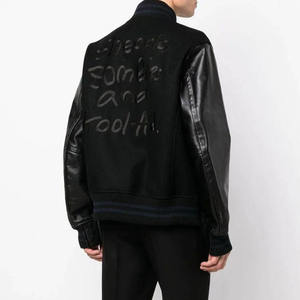 Blouson Bomber Homme Col Montant Couleurs Personnalisables Respirant Imperméable Coupe-Vent Grande Taille Printemps Laine Coton - Product Image 2