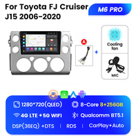 Lecteur autoradio sans fil M6 PRO Android 12 2K QLED pour Toyota FJ Cruiser J15 2006-2020