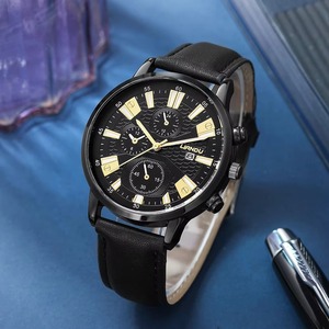 Drioshipping Montre Homme de Luxe avec Bracelet, Ensemble Cadeau Montre-Bracelet à Quartz en Cuir Marron Tendance pour Hommes, Relogio Masculino - Product Image 6