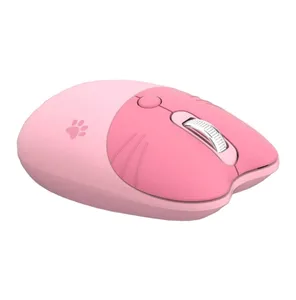 Mouse M3 3 teclas bonito silencioso para laptop sem fio, especificações: Versão sem fio (Vitality Rosa)