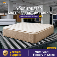 Ensemble de matelas moderne en tissu de coton, pliable, pour hôtel et maison, tailles King et Queen, avec ressorts ensachés, mousse à mémoire de forme, orthopédique, gonflable