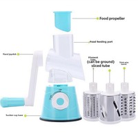 Hachoir manuel multifonctionnel en acier inoxydable pour légumes, viande et légumes verts, avec tambour de coupe en PP, durable pour la maison