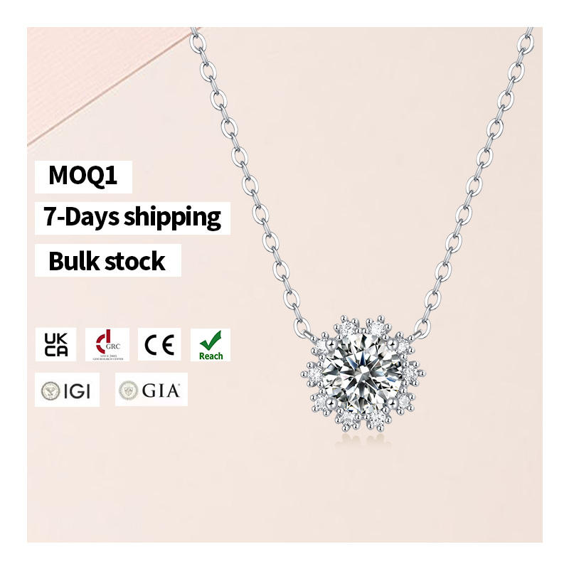 Free Design Platinum Plated S925 Silver Trendy Sunflower