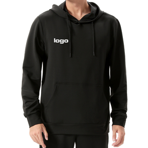 เสื้อกีฬาสวมหัวสำหรับผู้ชาย, เสื้อขนแกะขั้วโลกสีทึบมีฮู้ดแฟชั่นลำลองสำหรับฤดูใบไม้ร่วงและฤดูหนาว - Product Image 3