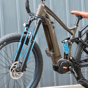 G510 bafang Mid-mounted motor 48v 750w 1000w Retro Vintage Electric Mountain bike Ebike Full Suspension city e bicycle for man - Product Image 5