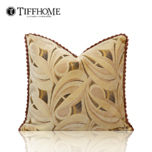 Cojín Decorativo Ecológico TiffHome con Patrón Geométrico, Tela Combinada con Borde Decorativo, <span class=keywords><strong>Funda</strong></span> Extraíble para Sofás, Camas y Sillones - Product Image 2