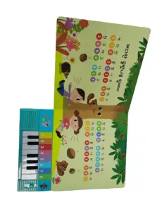 Nueva llegada teclados de música educativos interactivos libros de piano de sonido electrónico