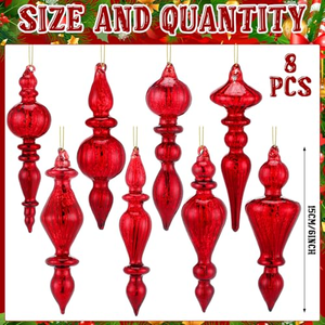 Ensemble de boules de Noël en plastique personnalisées faites à la main de luxe, décorations de Noël, ornements, Adornos De Navidad - Product Image 2