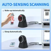 Escáner de código de barras de escritorio Xincode 2D, lector de código QR USB, plataforma de Imagen láser omnidireccional, compatible con Wi-Fi