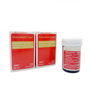 ACCU-ANSWER HB01 <strong>Hemoglobin</strong> <strong>Test</strong> <strong>Strips</strong> 25 <strong>Strips</strong> Medical Grade Accurate HB Meter Refills for Home Clinic Anemia <strong>Test</strong> Monitor - Product Image 2