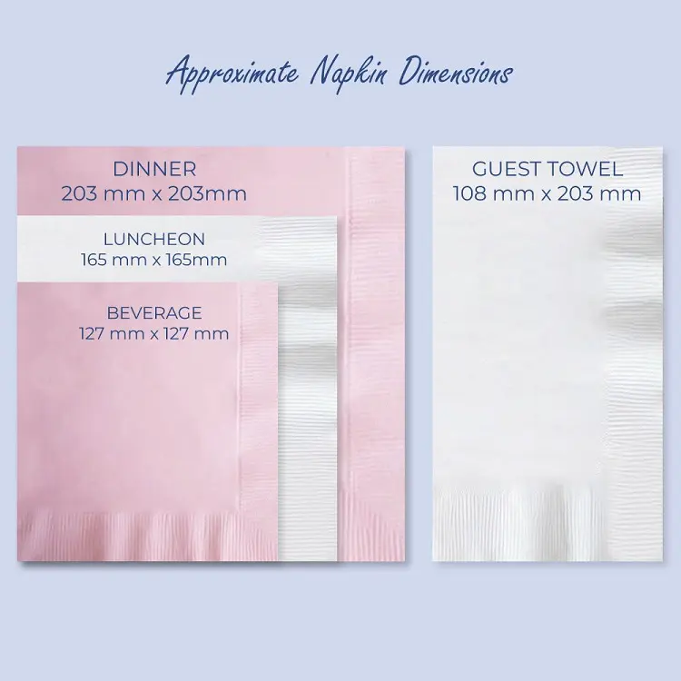 Offre Spéciale 1/8 Serviettes personnalisées pliées Serviettes en papier de soie de restaurant imprimées par logo