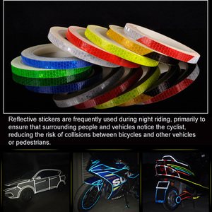 Bandes Réfléchissantes Arc-en-Ciel Brillent dans le Noir Nuit Autocollant de Sécurité Ruban Adhésif Réfléchissant pour Véhicules - Product Image 5