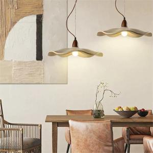 Lámpara Colgante LED de Microcemento Color Crema Estilo Wabi-Sabi, Luz Blanca Cálida, Altura Ajustable, Regulable, Garantía de 3 Años - Product Image 2
