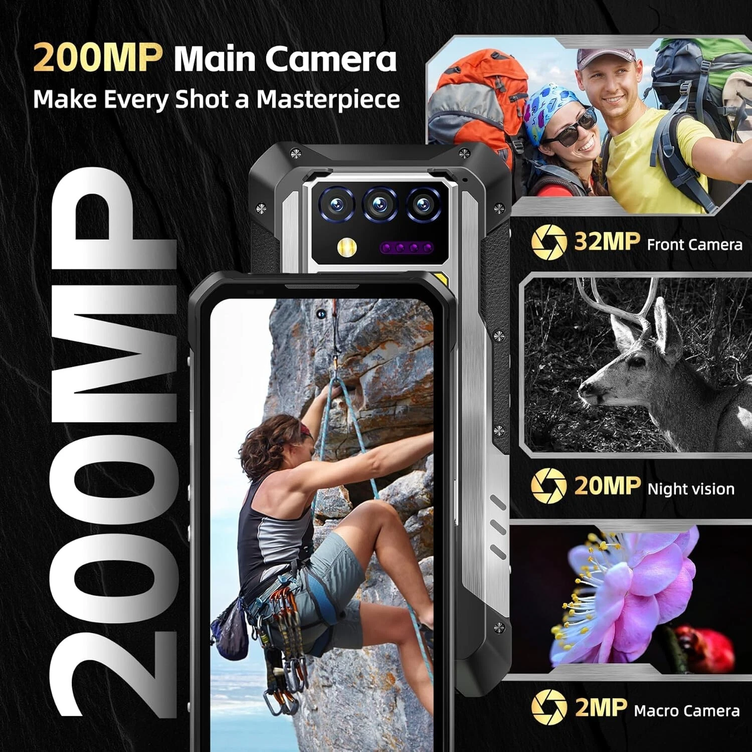 Oukitel WP100 TITAN 5G Rugged Smartphone with Built-in Projector