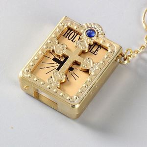Mini pendentif religieux, mini porte-clés Bible anglaise, petite Bible sacrée, petit bijou de luxe - Product Image 4
