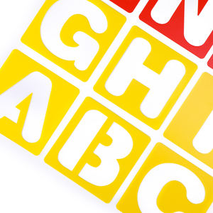 26 buah permainan prasekolah anak-anak pendidikan montesori bahasa Inggris belajar huruf pengenalan warna mainan PP Uppercase lukisan gambar Set mainan - Product Image 1