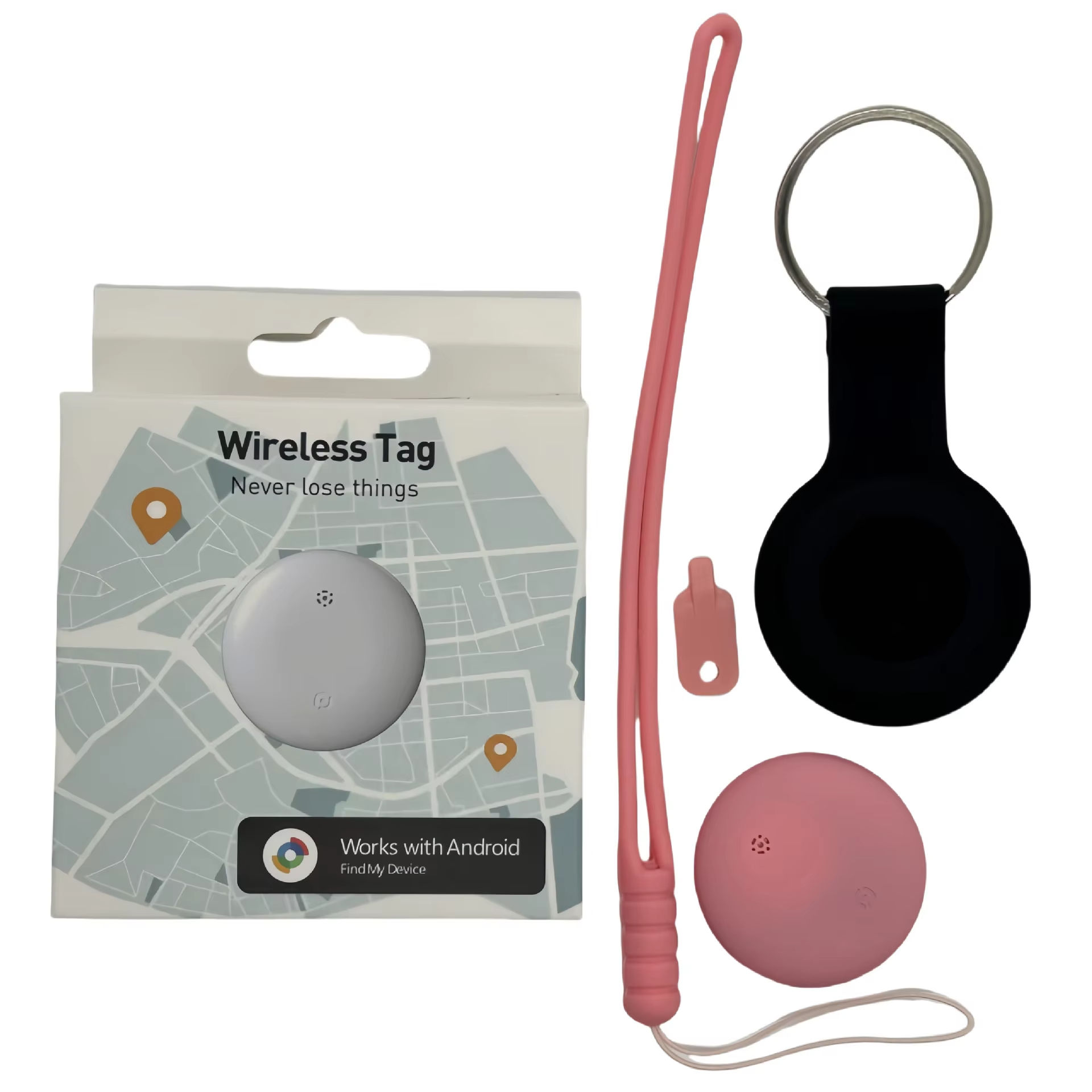 Étiquette + étui rose