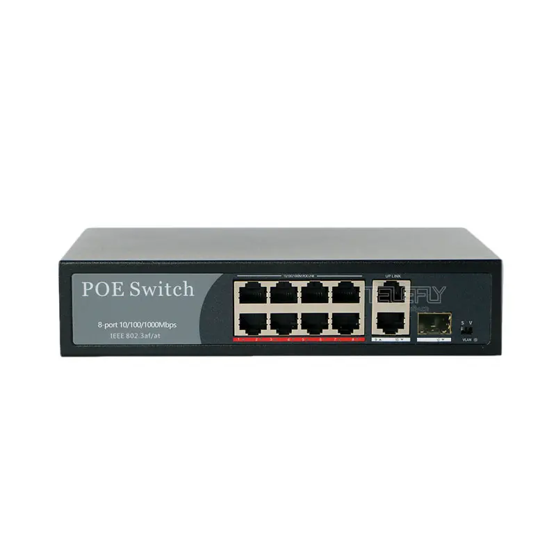 11 Port Ethernet Switch with 8 ch Network Poe Port Optional Gigabit and 100m Price List