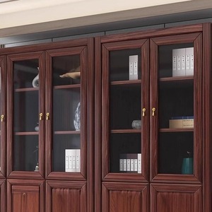 Ultrasonic <b>Bookcase</b> <b>Solid</b> <b>Wood</b> Storage Cabinet With Drawers For Home Office Library Reading Room - Product Image 2