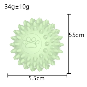 Giocattolo Interattivo per Cani a Forma di Palla con Impronte di Zampe Colorate, Ecologico, per Pulizia dei Denti, Morbido in Gomma da Mordere - Product Image 6