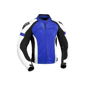 Haute Qualité Respirant Patchwork Moto Hommes Femmes Moto-GP Racing Imperméable Coupe-Vent Moto Équitation PU Vestes En Cuir - Product Image 2