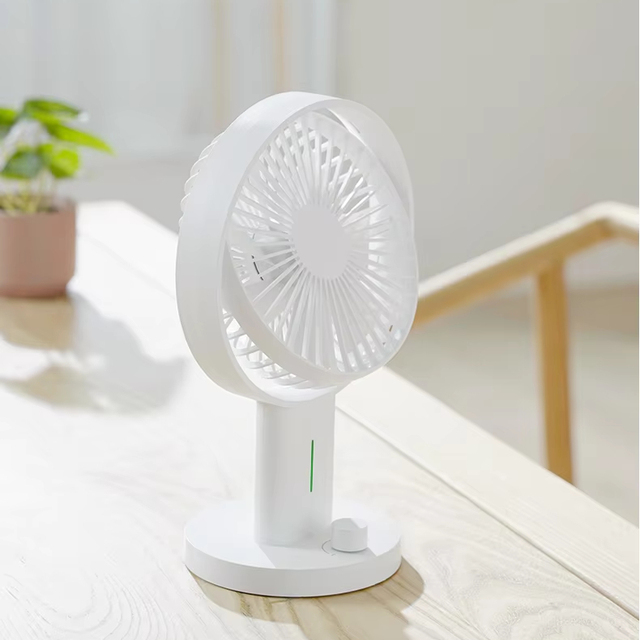 Customized Logo Small Size Usb Fan Stand Table Desktop Cooling Fan Rechargeable Portable Hand Fan