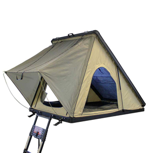 Aluminum Hardshell Roof Top <b>Tent</b> with LED Light Side Open and Foldable Oxford Fabric Rooftop <b>Tent</b> Cover - Product Image 1