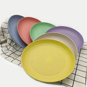 <span class=keywords><strong>Assiette</strong></span> ronde écologique en paille de blé et PP pour le camping, la restauration hôtelière, la vente en gros - Product Image 2