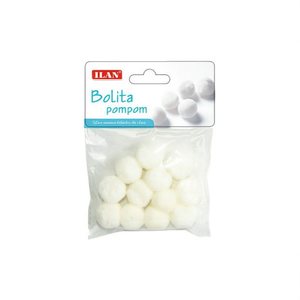 Iln White <b>Wool</b> Pompom 2.0 Cm <b>Craft</b> Supply - Product Image 2