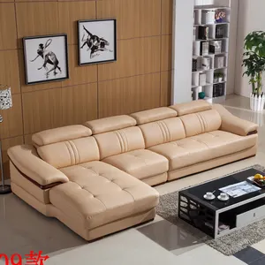 Design conciso mobili moderni soggiorno divano in pelle 1 Set lusso, divano componibile in vera pelle moderno elegante europeo