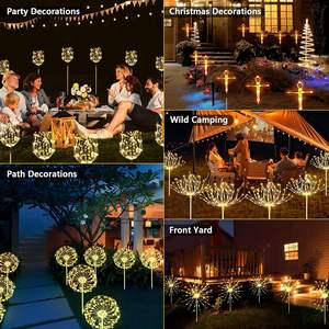 <span class=keywords><strong>Luces</strong></span> <span class=keywords><strong>Solares</strong></span> para Jardín, <span class=keywords><strong>Luces</strong></span> Decorativas para Exteriores, Impermeables, <span class=keywords><strong>Luces</strong></span> <span class=keywords><strong>Solares</strong></span> de <span class=keywords><strong>Navidad</strong></span>, <span class=keywords><strong>Luces</strong></span> LED RGB Inteligentes para Exteriores, <span class=keywords><strong>Luces</strong></span> de Fuegos Artificiales - Product Image 4